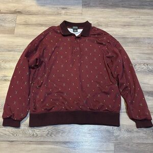 VTG 90s Golfwear Gore Windstopper preppy collared pullover windbreaker sz L